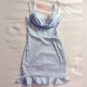 Light Blue Satin Oh Polly Dress